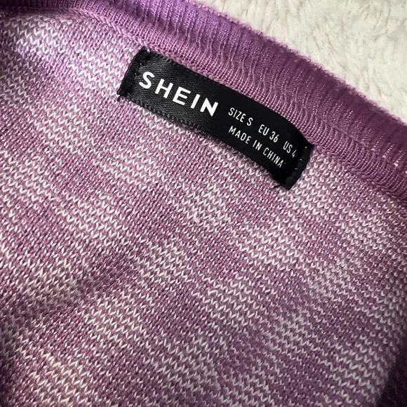 SHEIN Houndstooth Sweater Dress Purple Women Size Small - Picture 7 of 7